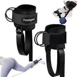 Ankle Straps for Dumbbell and Cable Machine, Dumbbell Foot Attachment with Longer Stronger Nylon Strap, Tibialis Trainer, Leg Extensions, Hamstring Cu