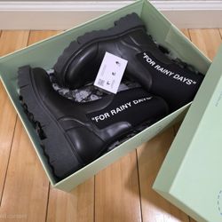 Off-White Sponge Rubber Rain Boots (EU 38/US Women’s 7.5–8)