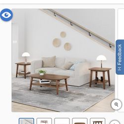 Point Reyes 3-Piece Occasional Table Collection – Coffee Table with 2 Matching End Tables