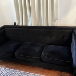 Black velvet Sofa 