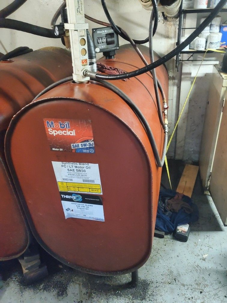 Three Large Oil Storage Tanks, 275 Gallon Each