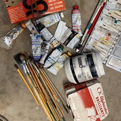 Bunch Of Art Supplies Graphic Arts