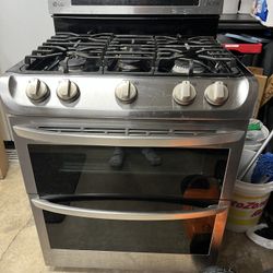 LG Gas Double Oven Stove