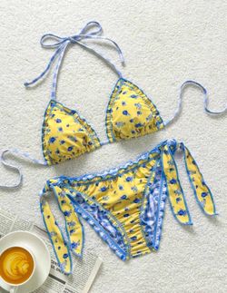 Beach Holiday Animal Pink Triangle Brazilian