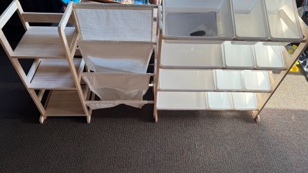 Kids' 3-in-1 Toy Storage Organizer with Bookshelf and Bins