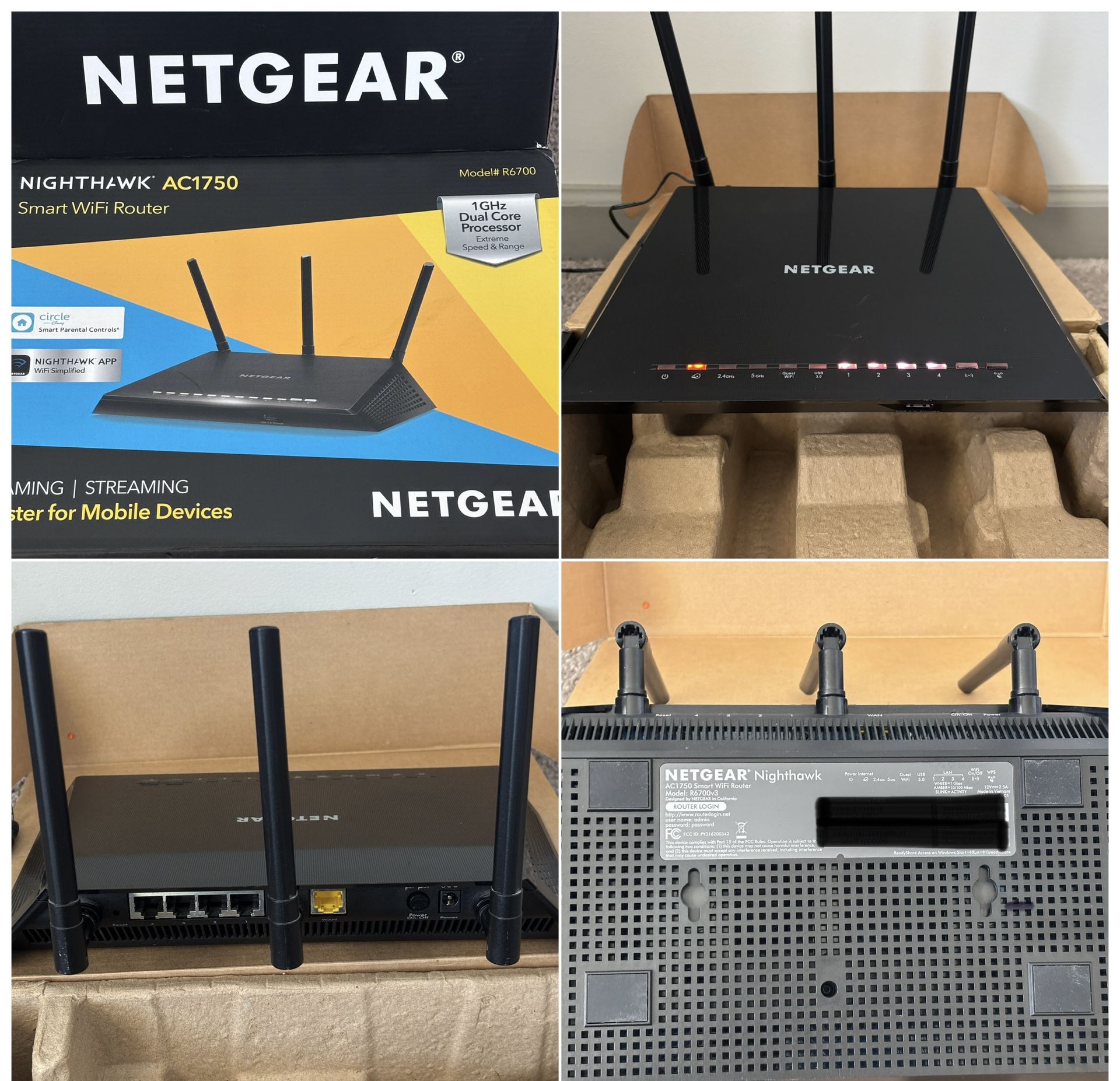 Netgear WiFi Router AC1750 (Rarely Used)