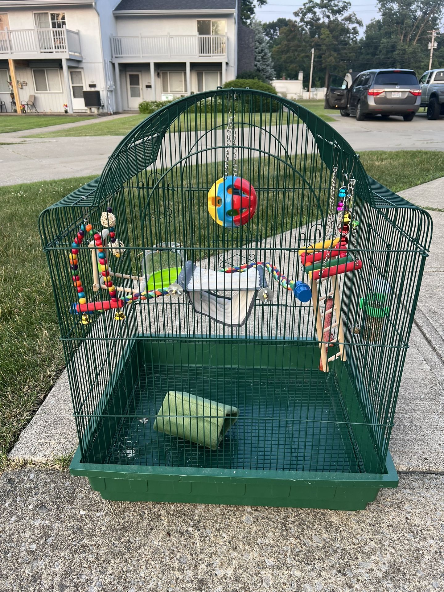 Bird Cage with Accessories – 31” Tall
