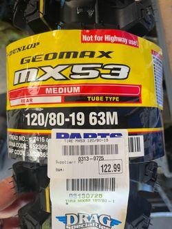 New Dunlop MX53 Rear tire