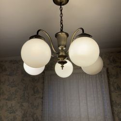 5 Prong Brass Dining Room Light