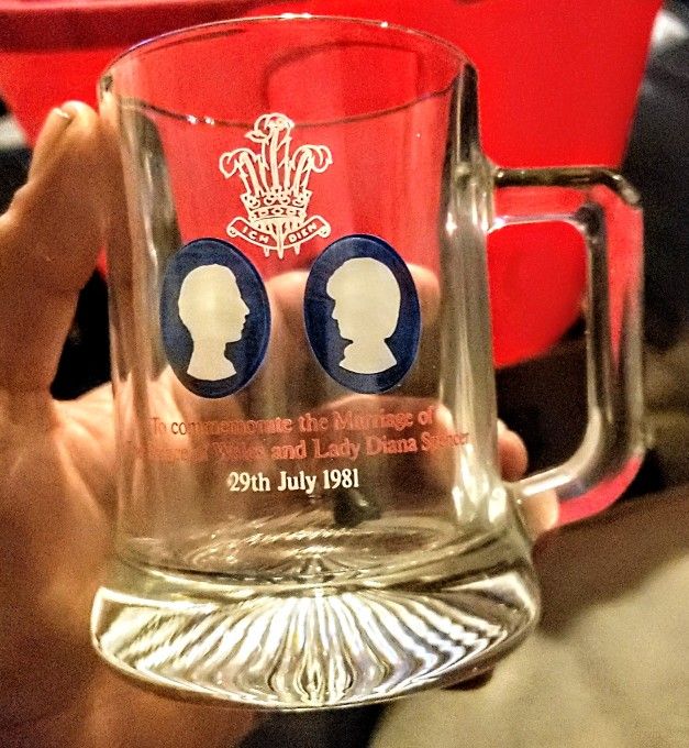 Glass Tankard / Tankard / Commemerative / Prince Charles and Lady Diana Wedding 29 July 1981 / Royal Memorabilia / Royal Souvenir / Vintage

