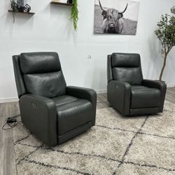 Leather Recliner Chair Set - FREE DELIVERY 