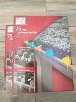 Home Accent All-Purpose Light Clips One/Two 75-Packs
