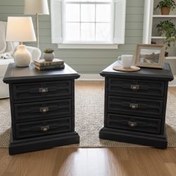 Pair of Small Custom Farmhouse Nightstands - delivery available 