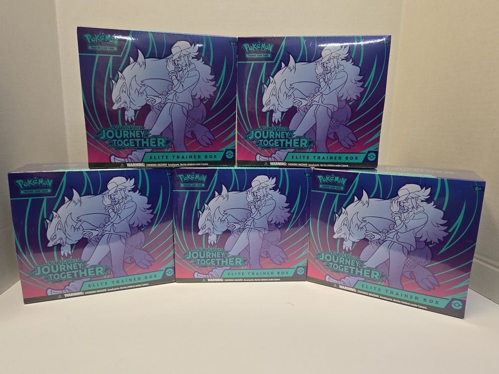 5x Pokemon TCG Journey Together ETB Elite Trainer Box IN HAND
