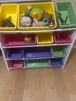 Multi bin toys organizer
