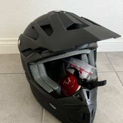 GLX GX23 Dirt Bike/Motocross Helmet - Matte Black Size M New 