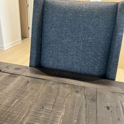 West Elm Grey Dining Chairs-Covered dining chairs 