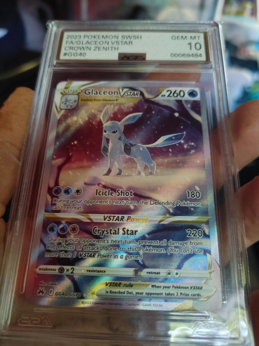 AGS Graded **10** Glaceon From Crown Zenith. 