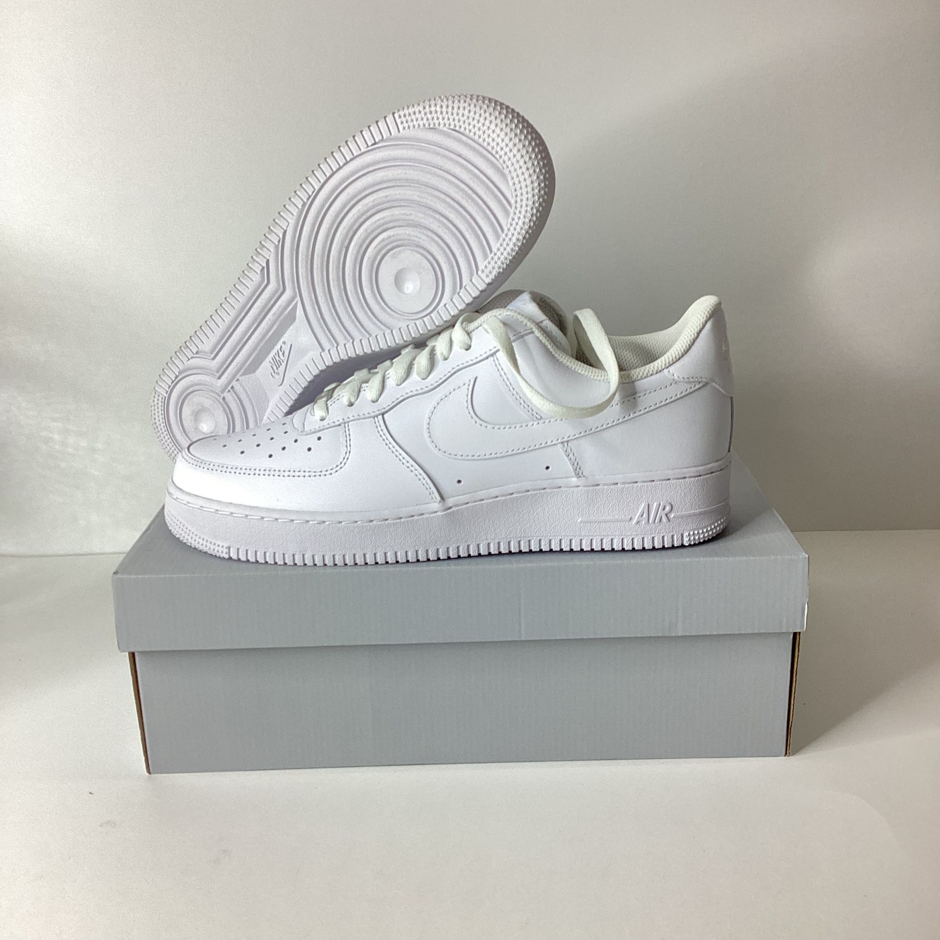 White Nike Air Force Ones - Size: Men’s 12