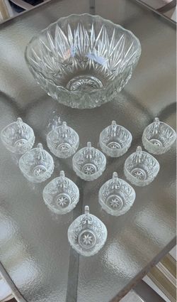 Punch bowl and cups