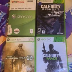 Xbox 360 Call Of Duty Ghost &MW3 & Modern Warfare2