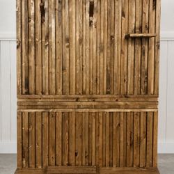 Handcrafted Pine Hall Tree with Bench & Shoe Storage – Made to Order