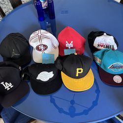 Ball caps five to $10 each