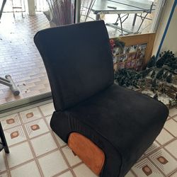 Space Saving  Chair With Built In Ottoman