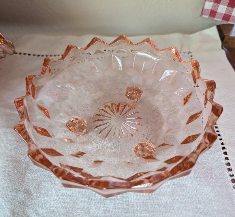 Depression Glass Cubist Bowl