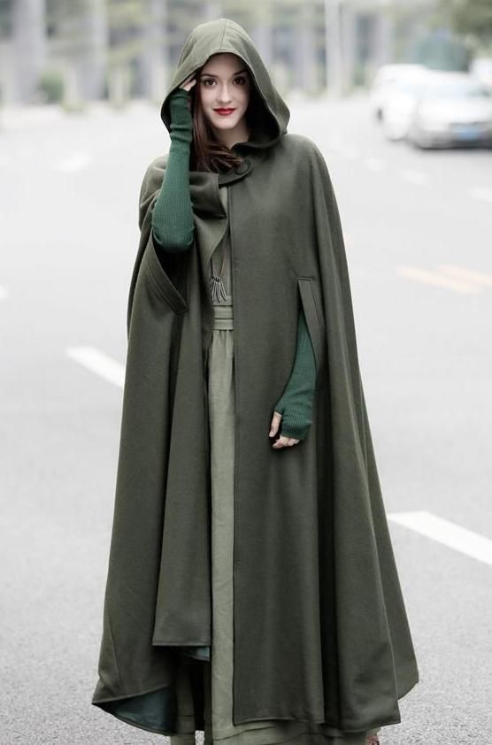 Olive Green Cloak - High Quality / Not Costume!