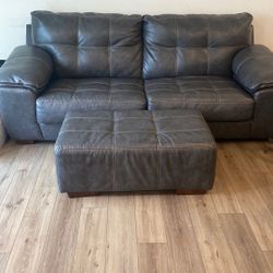 Sofa And Ottoman Set.  Loveseat Can Be Added To Set. Great Condition!!!