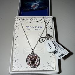 Disney Coco Inspired Real Silver & Diamond Necklace