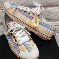 TRUE RELIGION Plaid Shoes (Converse Style)