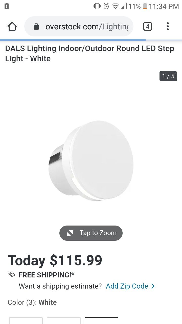 DALS lighting indoor/outdoor round LED step light