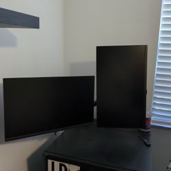 Dual 1080p Monitors With Dual Arm