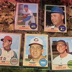 LOT OF 5 1968 TOPPS NM BASEBALL CARDS