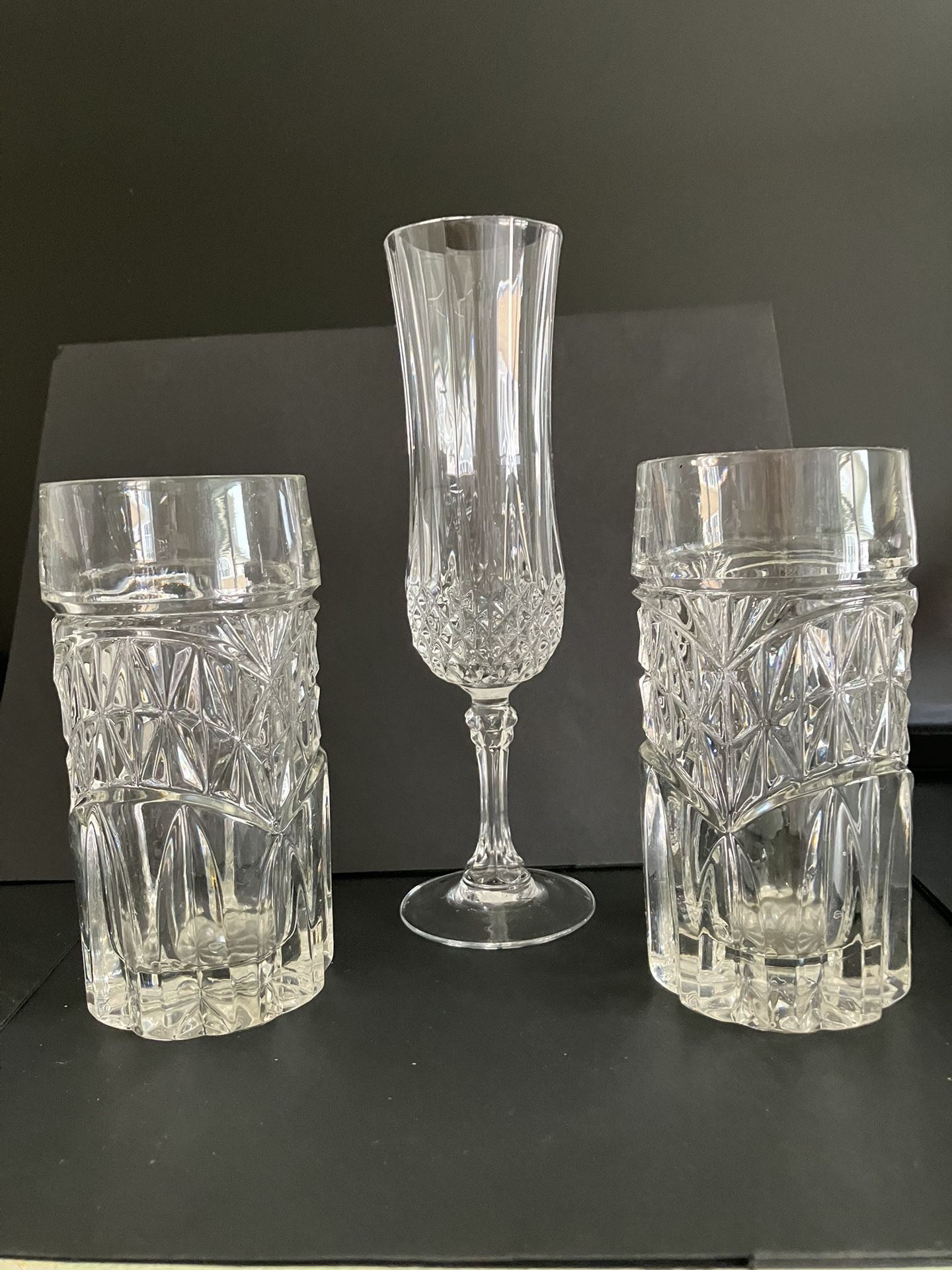 lot of 3 Crystal Stemware/glassware.
