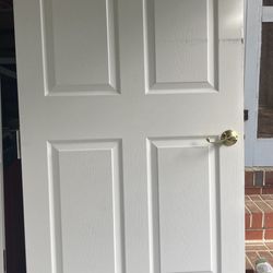 Solid Core White 6 Panel Door. door size is 35 3/4 in. x 80 in