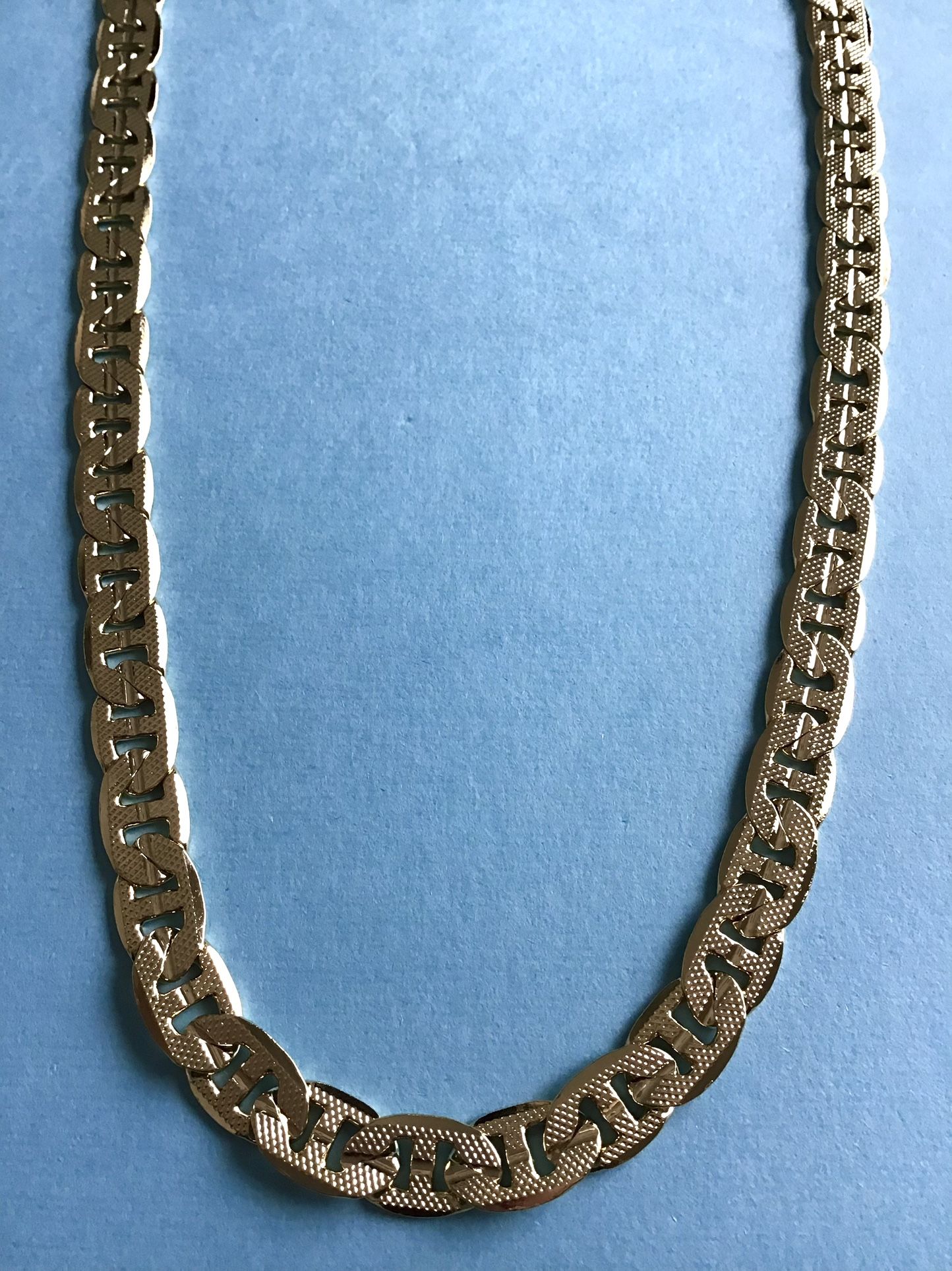 24” Diamond Cut Necklace 14k Gold Plated 8mm *Pickup Boca Raton