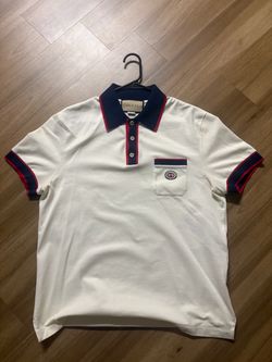 Authentic Gucci Polo - Size L - Navy collar with Interlocking G