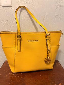 Michael Kors Yellow Saffiano Leather Tote