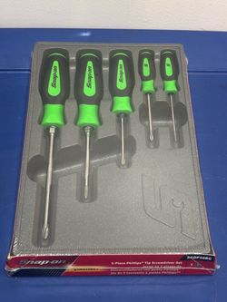 Snap-on Tools 5 pc PHILLIPS® Instinct® Soft Grip Screwdriver Set (Green)