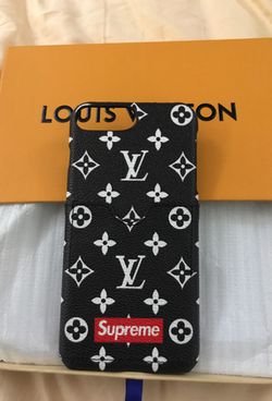 Louis Vuitton, LV x Supreme iPhone leather wallet case (fits 6/7/8