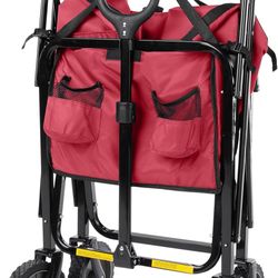 Folding Red Canvas Wagon