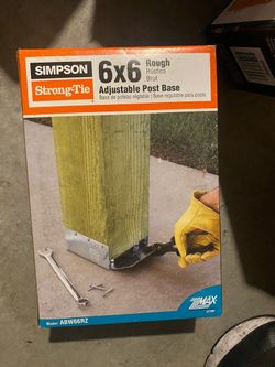 6x6 Post Base adjustable, 4x4 post base