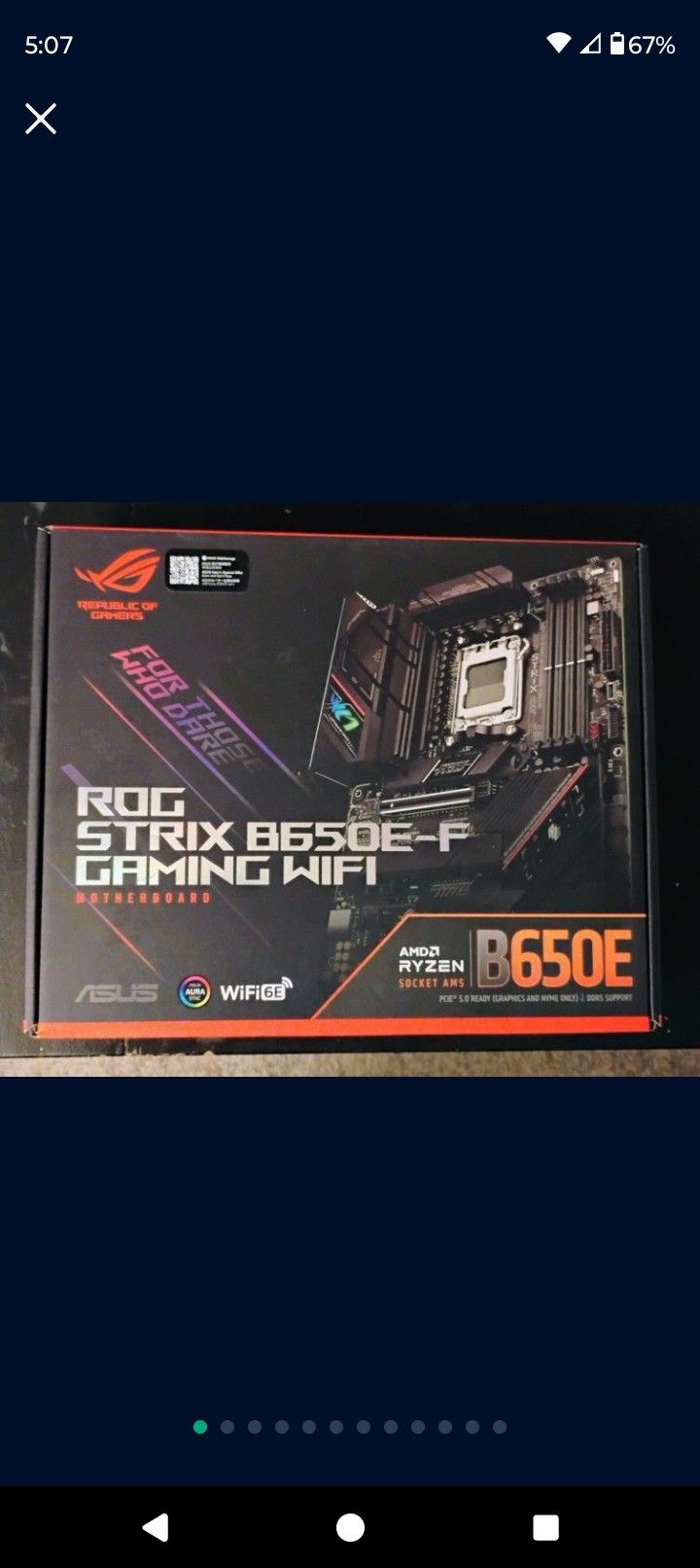 SEALED ASUS ROG STRIX B650E-F GAMING WIFI AMD SOCKET AM5 7000 Series MOTHERBOARD