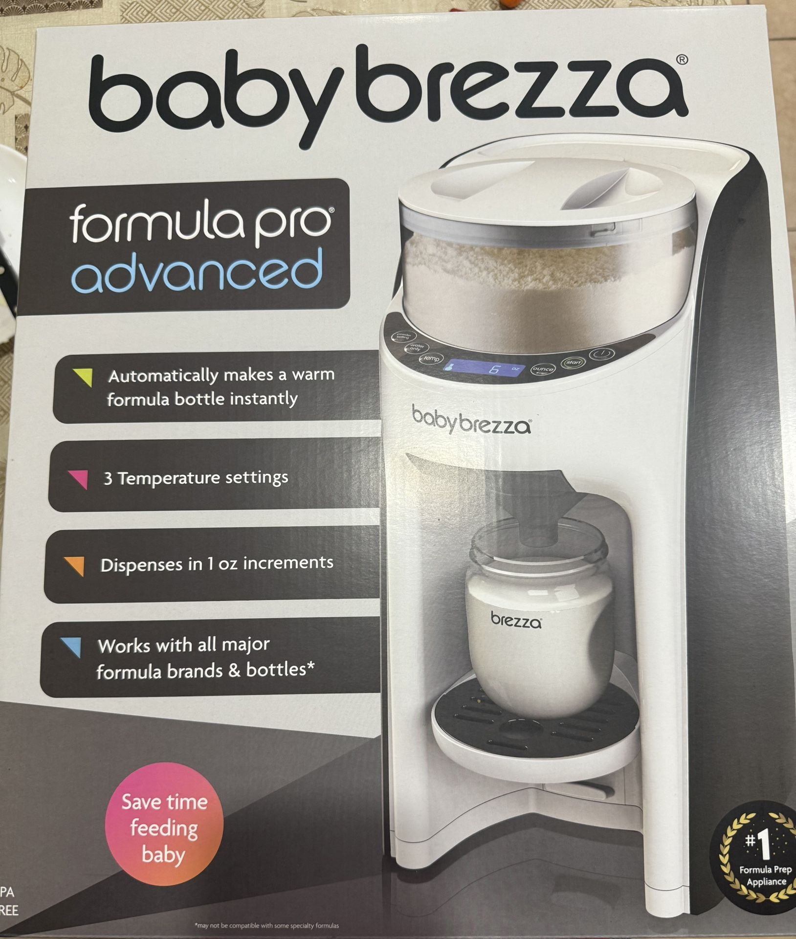 Baby Brezza New and Improved Formula Pro Advanced Formula Dispenser Machine - Automatically Mix a Warm Formula Bottle Instantly - Easily Make Bottle w