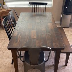 Kitchen Table w/ Bench Seat & 4 Chairs