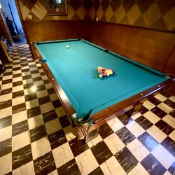 Antique 1912 Brunswick Pool Table