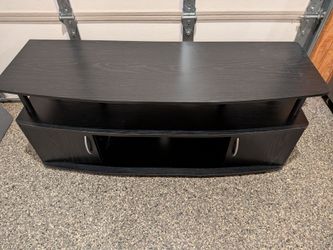 Black wooden TV stand